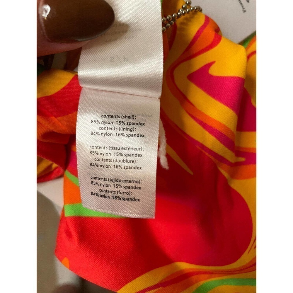 WeWoreWhat NEW One Piece Swimsuit Danielle 3.0 Retro Swirl Cherry Red Small - Picture 12 of 12